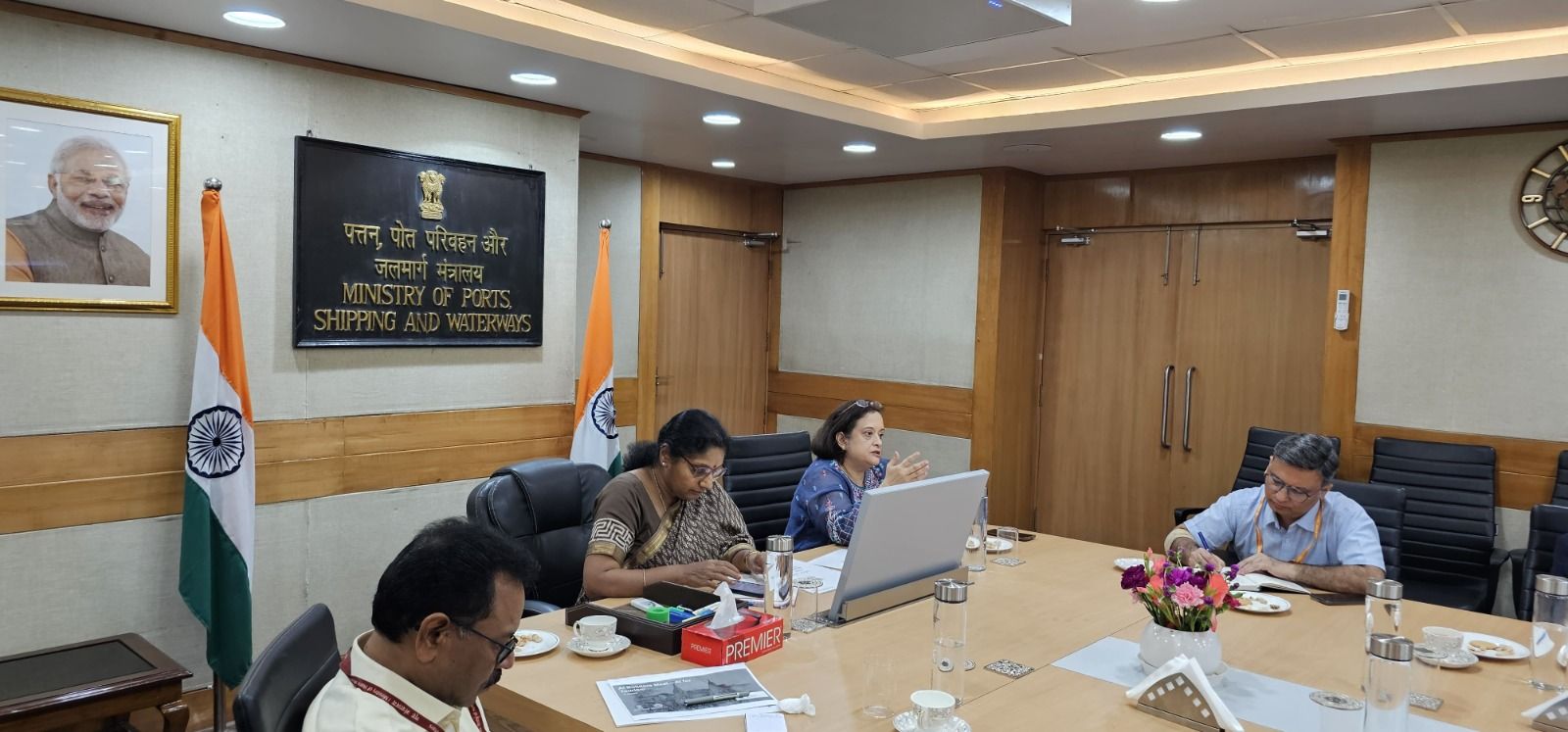 Officials during the discussion