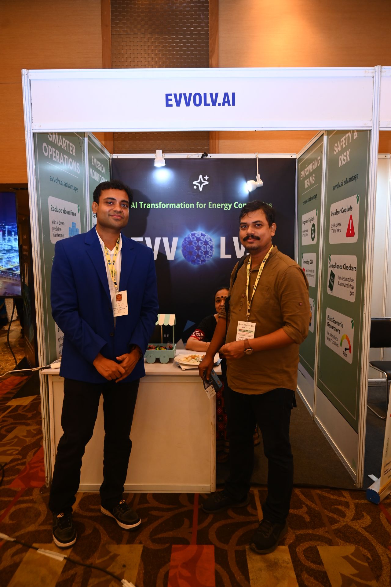 The evvolv.ai team at their first physical booth