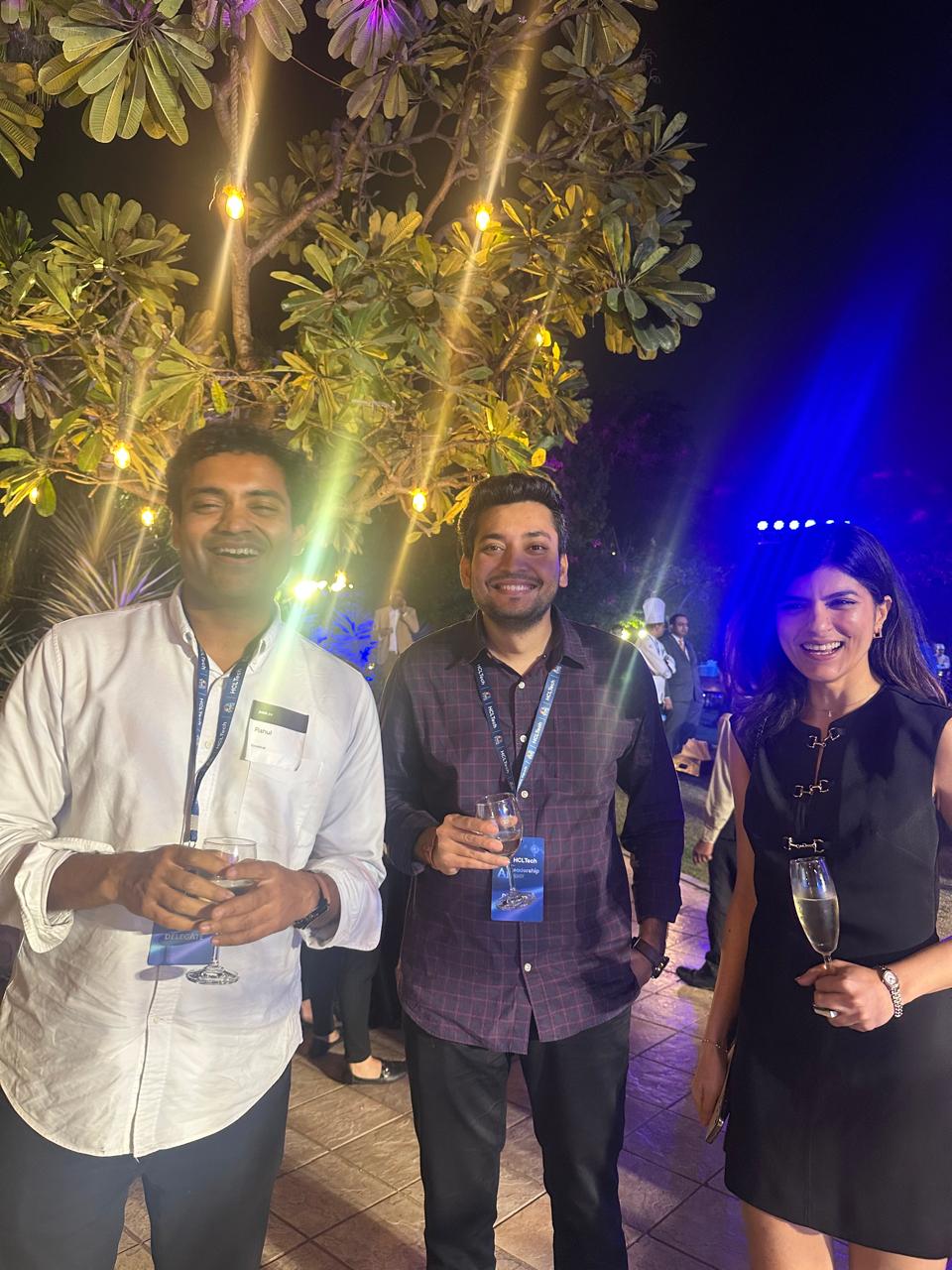 An evening networking session